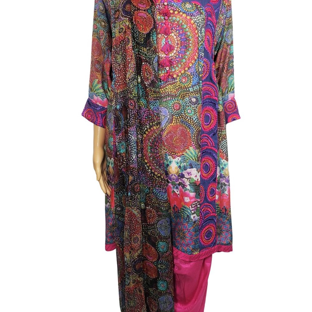 Almirah Junaid Jamshed Pakistani Viscose Chiffon Ready-Made Shalwar Kameez Suit